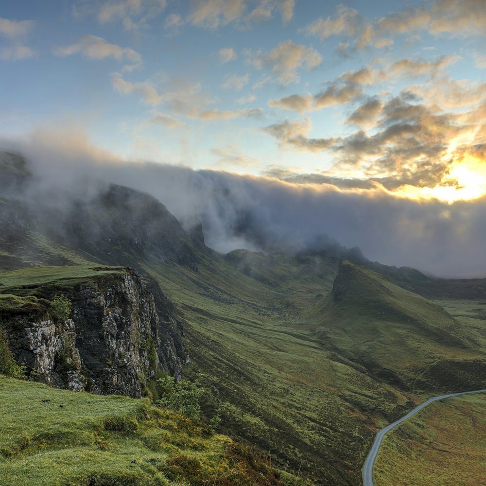 Rolling green hills, the SIS path